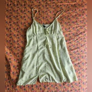 Wild Fable Light Green Floral Minidress L